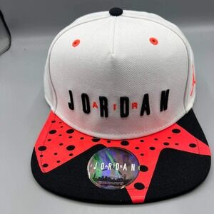 Air Jordan Hat Men White Black Infrared Jumpman Strap Back Cap